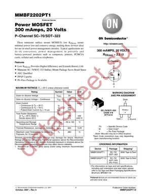 MMBF2202PT1G datasheet  